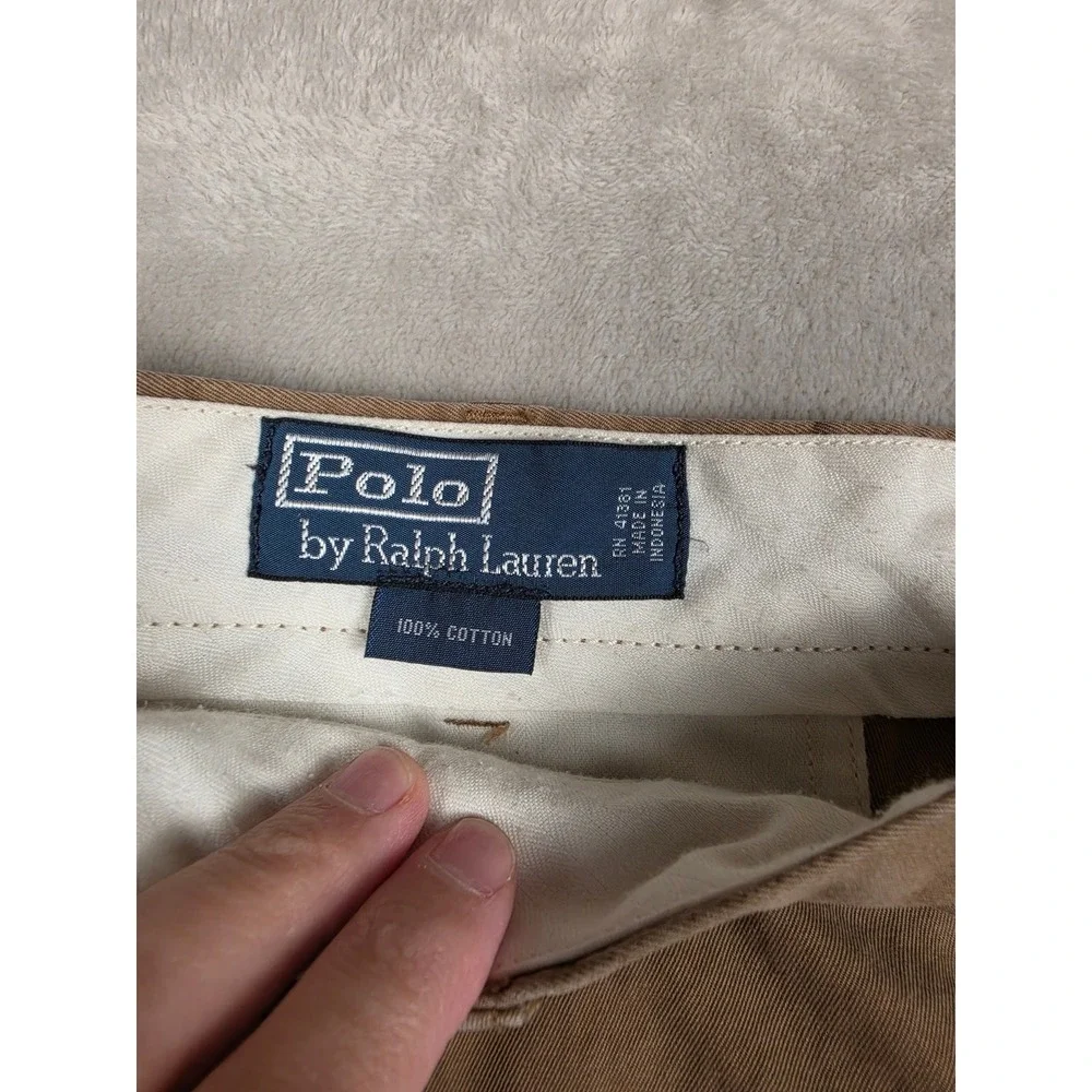 Polo Ralph Lauren Chino Pants Mens 34/34 Brown Cotton Straight Leg Casual